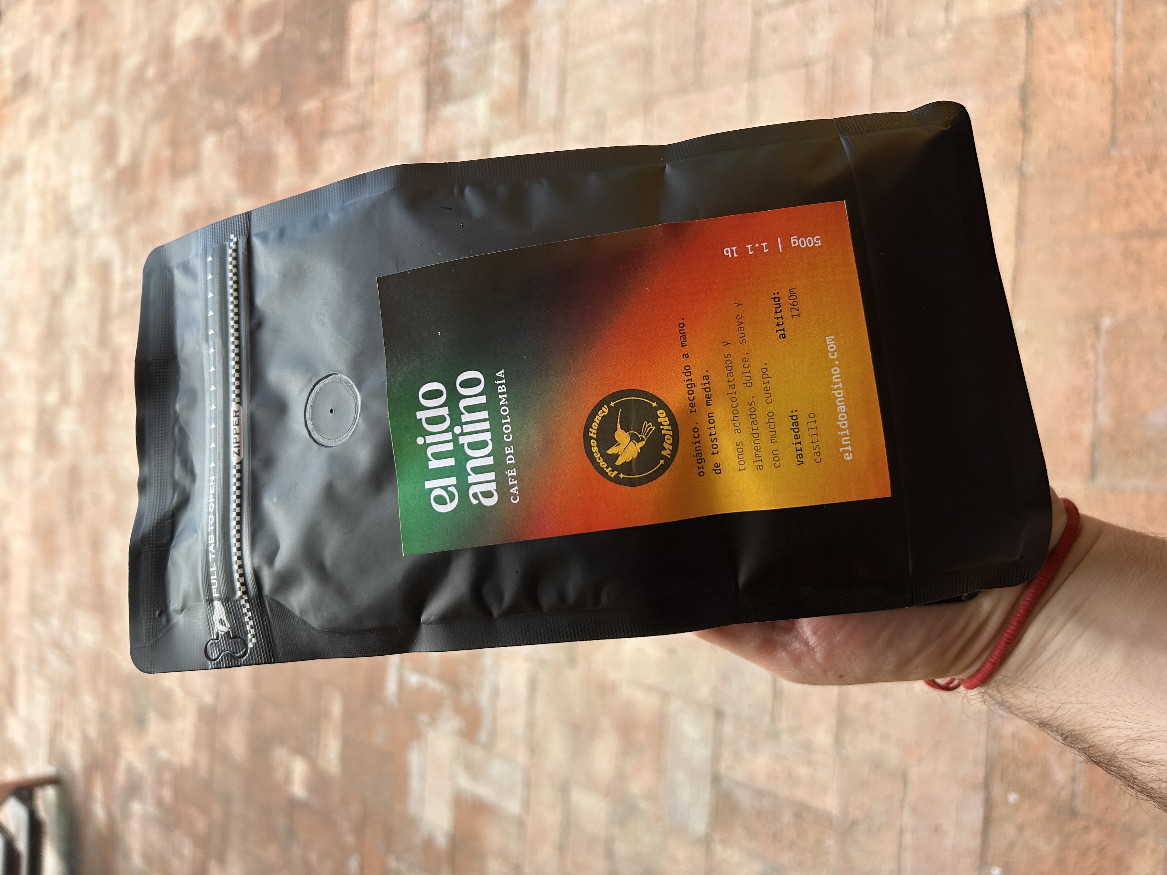 Café El Nido Andino — bolsas de café de Colombia