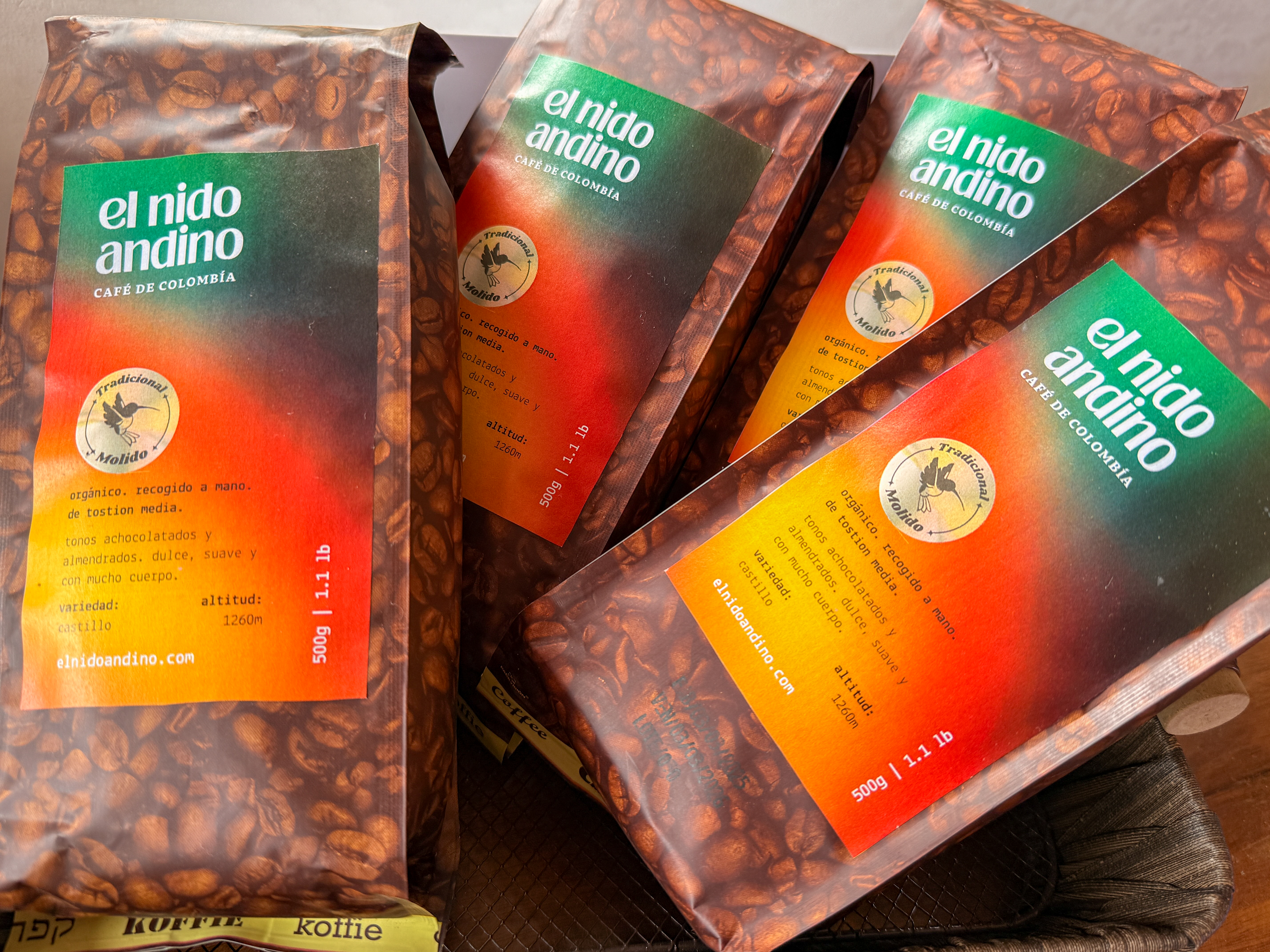 Café El Nido Andino — bolsas de café de Colombia